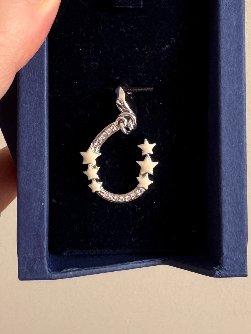 NIB Swarovski horseshoe Charm with stars and crystals